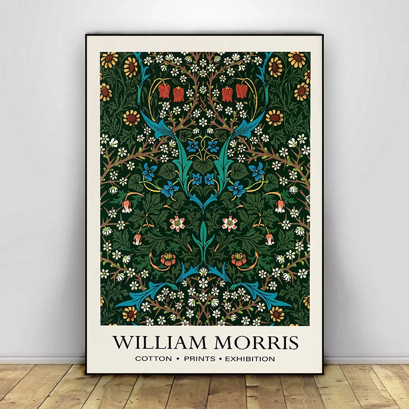 Nordic William Morris Garden Flower Poster Vintage Botanical Art Nouveau Canvas Painting Wall Art Picture Living Room Home Decor