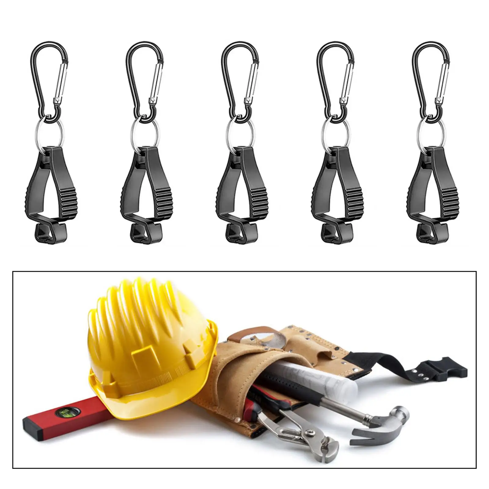 5Pcs Work Grabber Holder Guard Labor Worker Carabiner Hook