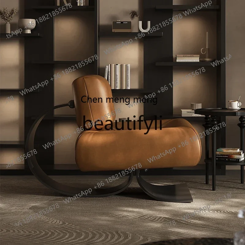 

B7304 Single sofa antique special-shaped art leisure chair villa living room lazy sofa leather