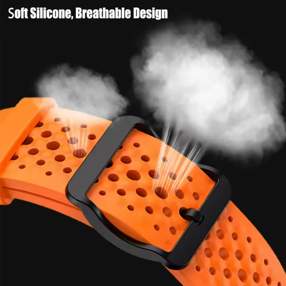 Cinturino sportivo traspirante in silicone da 22 mm per COLMI P86 P82 P81 V76 V68 M42 C81 I30 Bracciale per Xiaomi Watch S4 Cinturini da polso per esterni