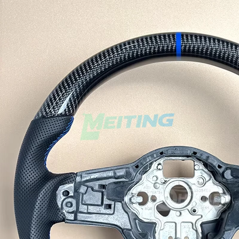 Suitable for Volkswagen Golf 7 7.5 GTI GTD GTE R carbon fiber leather steering wheel 2013-2020 Polo GTI Passat DSG