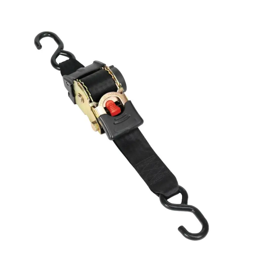 Retractable Cargo Ratchet Strap Polyester Webbing Fastening Belt For Motorcycle Trailer Boat Security Tightening Tool