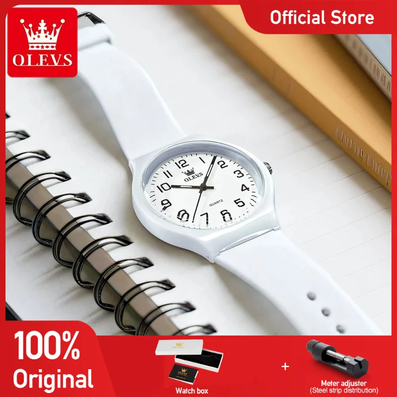 OLEVS 5648 Orologio da donna Orologio da polso al quarzo semplice moda originale Orologio da donna luminoso impermeabile Orologio da studente digitale Reloj