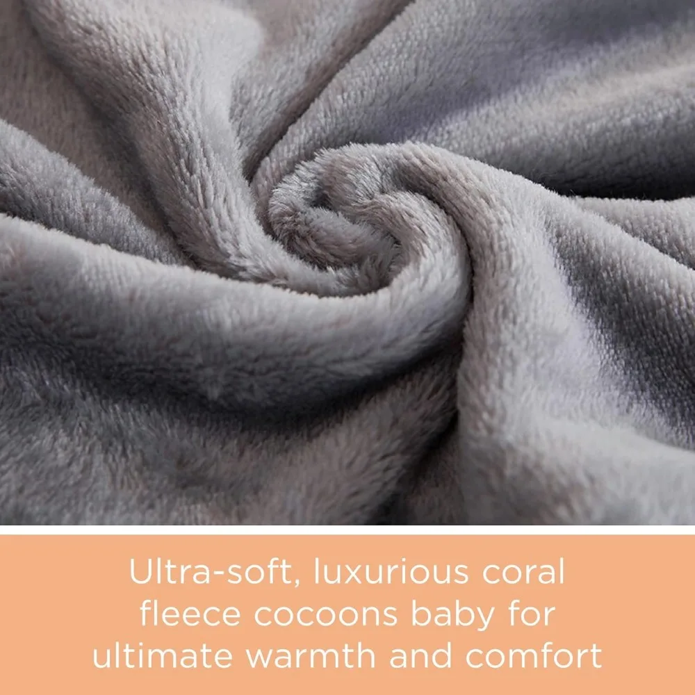 Coprisedile per auto invernale per neonati - Baldacchino in caldo pile per neonati nella stagione fredda (nero)