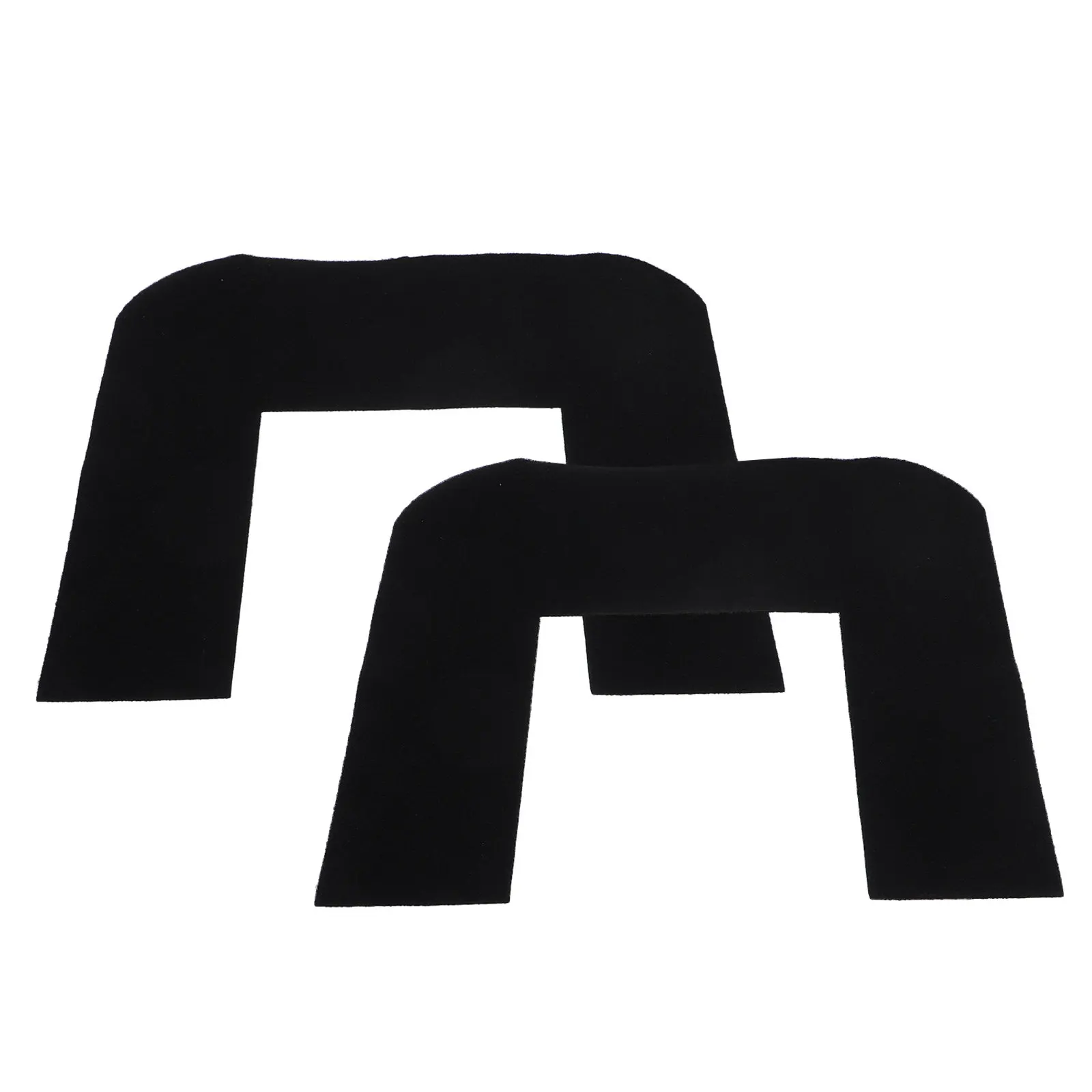 2Pcs Toilet Base Floor Protector U Shaped Washable Mat Water Absorbent Nonslip Bathroom Rug for Home Hotel Restroom