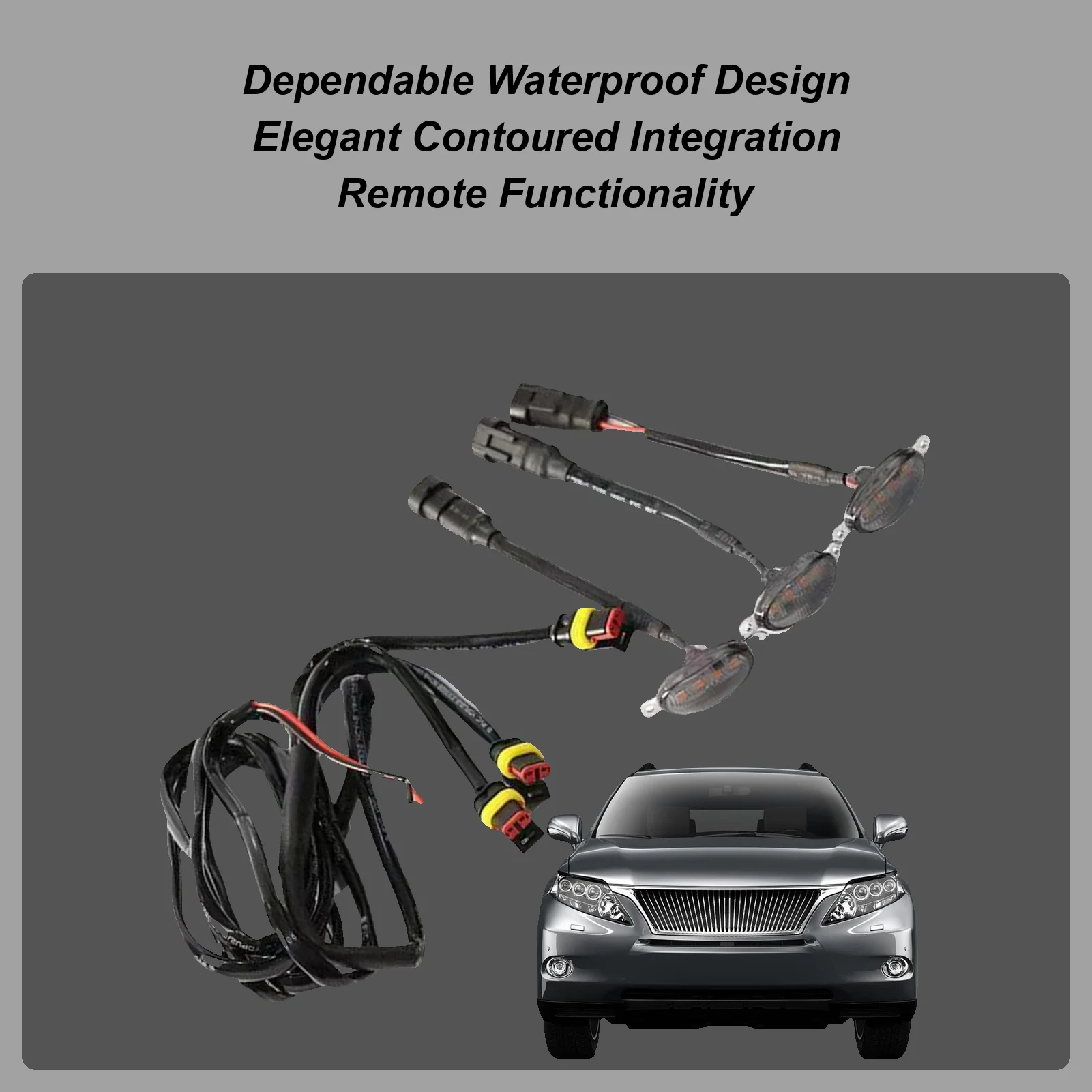 

Для Ford F-150 светодиодный светильник на решетке автомобиля водонепроницаемый внешний декор ярко-желтый светодиодный светильник для передней части автомобиля для кемпинга, путешествий