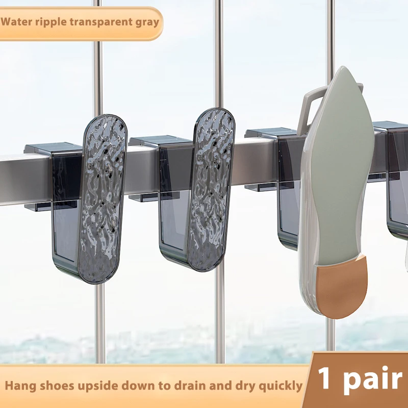 A Pair Drying Rack For Shoes Sandals And More - Multifunctional Hanger For Home Balcony And Outdoor Storage Bathroom Hook