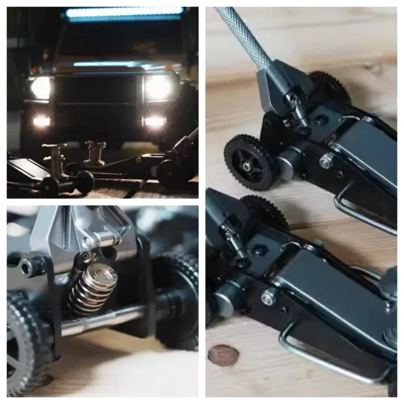 

Аксессуары для автомобильного домкрата на радиоуправлении 1/10, радиоуправляемый альпинистский автомобиль, внедорожник, специальный металлический домкрат, модель JDM-202