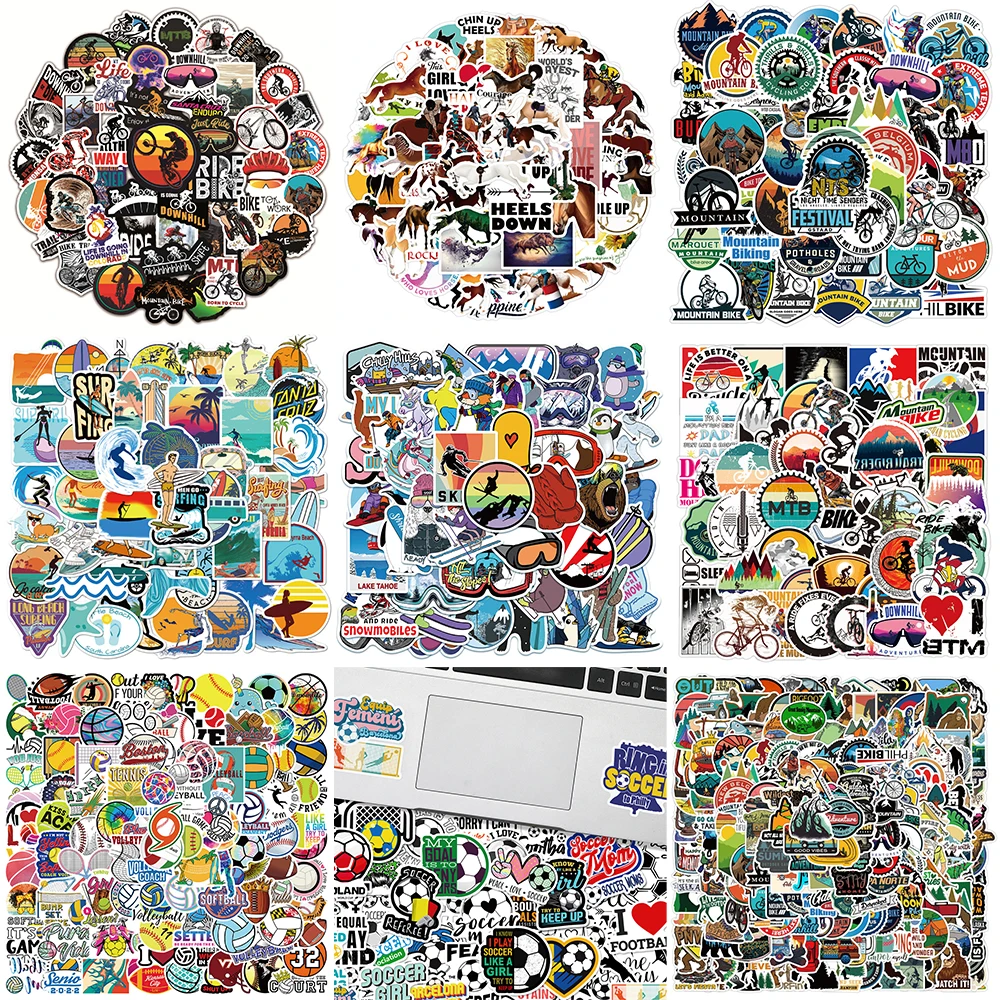 10/30/50PCS Cartoon Sports Stickers Series Creative Ball Games Graffiti Helmet Laptop Guitar Suitcase iPad Decoration Wholesale