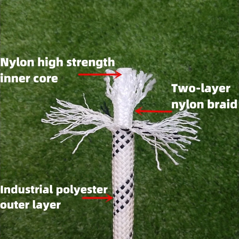 حلقة تسلق السلامة في الهواء الطلق مطاطا المظلة حبل الفولاذ المقاوم للصدأ هوك حبل الماء بنجي ارتفاع عال العمل حبل أمان النايلون #5