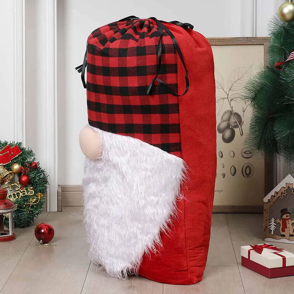 Niestandardowe imię Torby świąteczne Nowy Rok Duża torba na prezenty krasnoludki Spersonalizowana nazwa Boże Narodzenie Duch Święty Mikołaj Torba na prezenty Wesołych Świąt