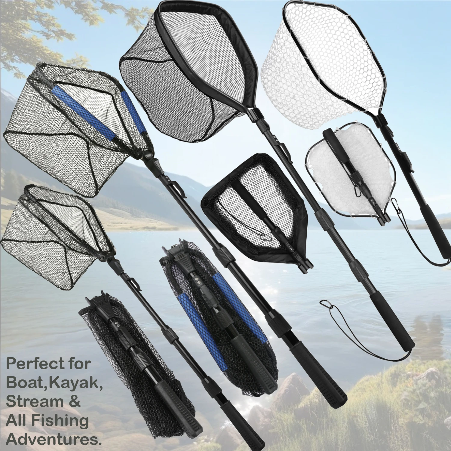 

Подсак для рыбалки с телескопической ручкой для удочки Компактная складная легкая портативная рыболовная сеть Съемная сетка для ловли рыбы