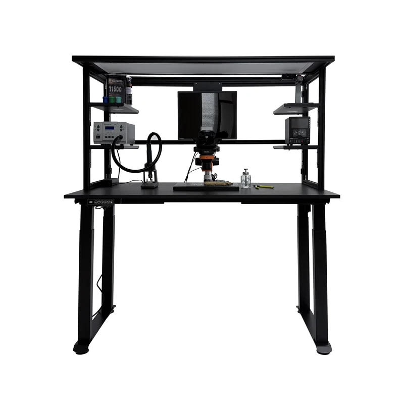 TBK 801 Electric Height Adjustable Repair Workbench Engine Core 1 Year Motorized Soldering Station Desk for Mobile Phone Fix