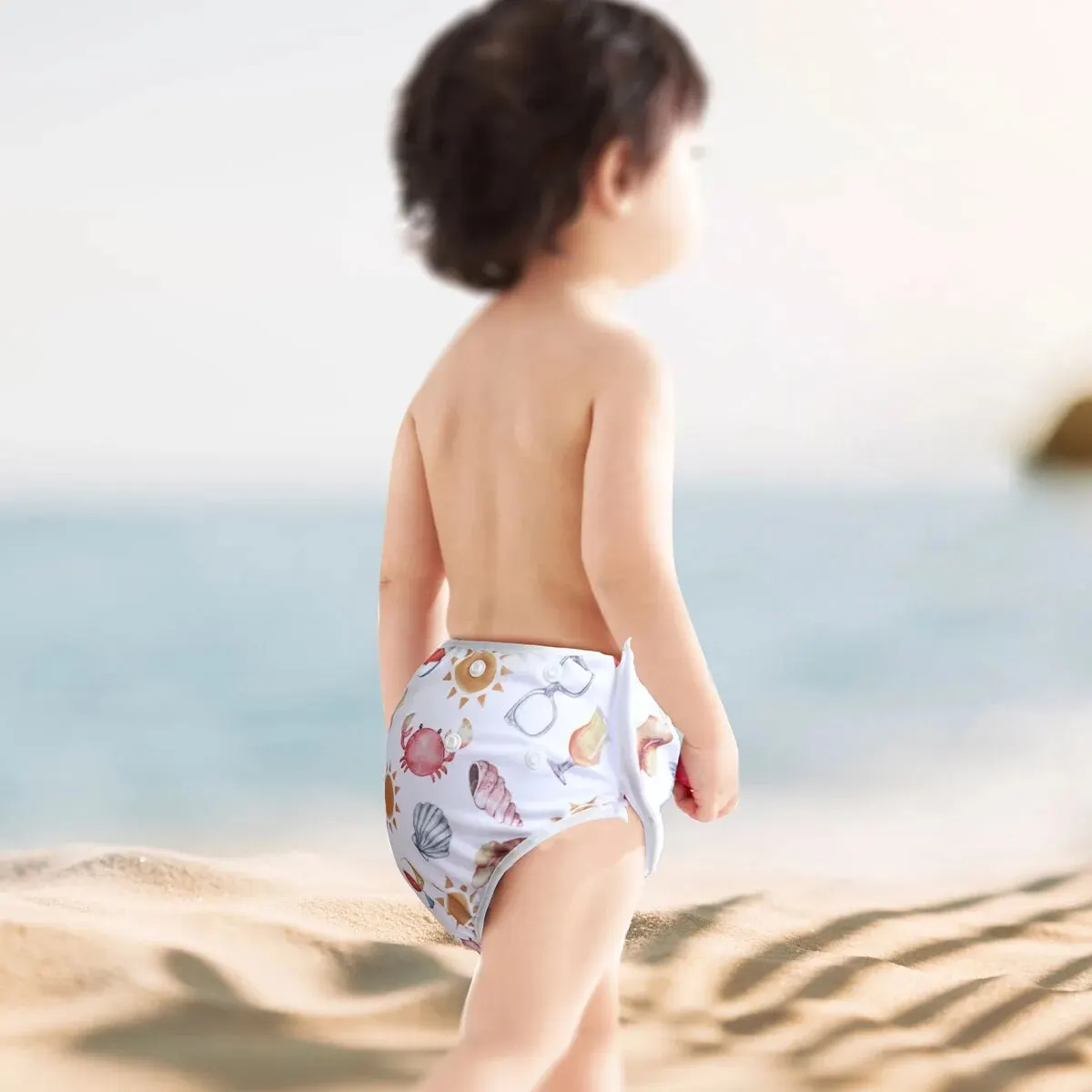 Baby Swim Diapers Reuseable Washable & Adjustable for Swimming Lesson & Baby Shower Gifts