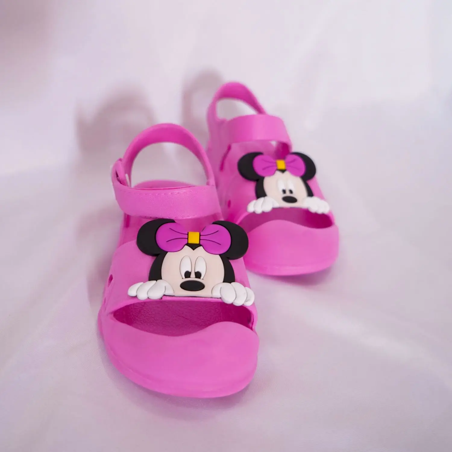 Disney Kids Sandals Baby Toddle Shoes 2023 Summer New Children Casual Shoes Cartoon Minnie Beach Shoes 1-6 Years Old Sandals