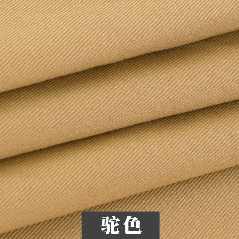 150*50cm Pure Color Pure Cotton Yarn Card Twill Fabric Pants Trench Coat Clothing Washed Cotton Thickened Apparel Sewing Fabric