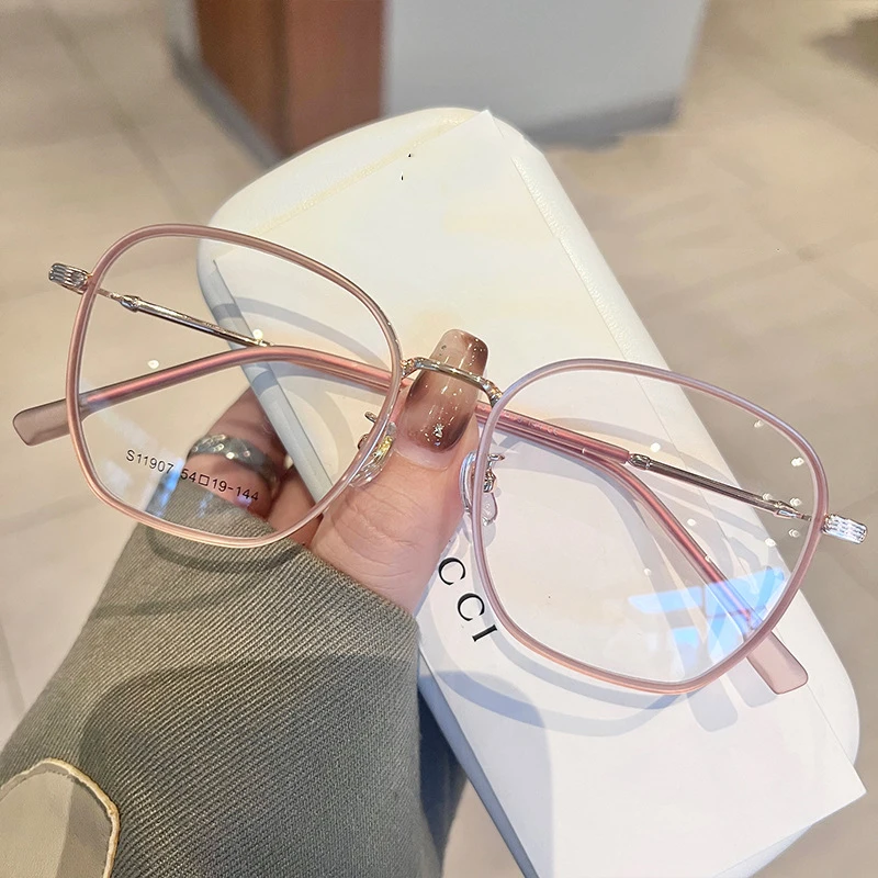 

New Color Ultralight Myopia Glasses Computer Anti Blue Light Eyeglasses Ladies Fashion Oversize Near Sighted Diopter Eyewear