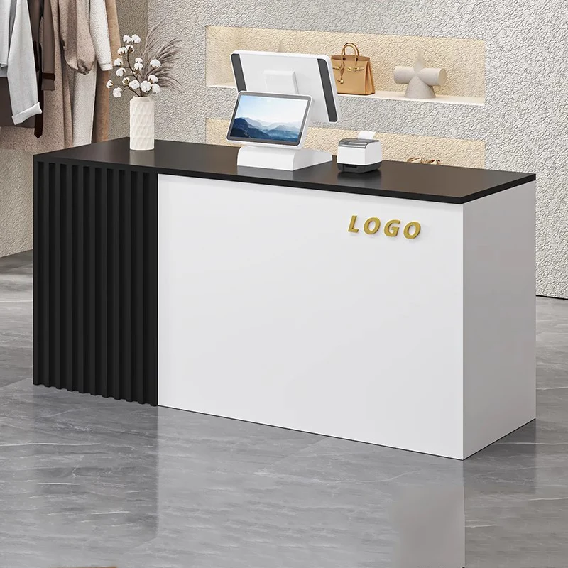 

Trendy Storage Reception Desk Counter Decorations Modern Hair Salon Reception Desk Counter European Luxury Salon Furniture