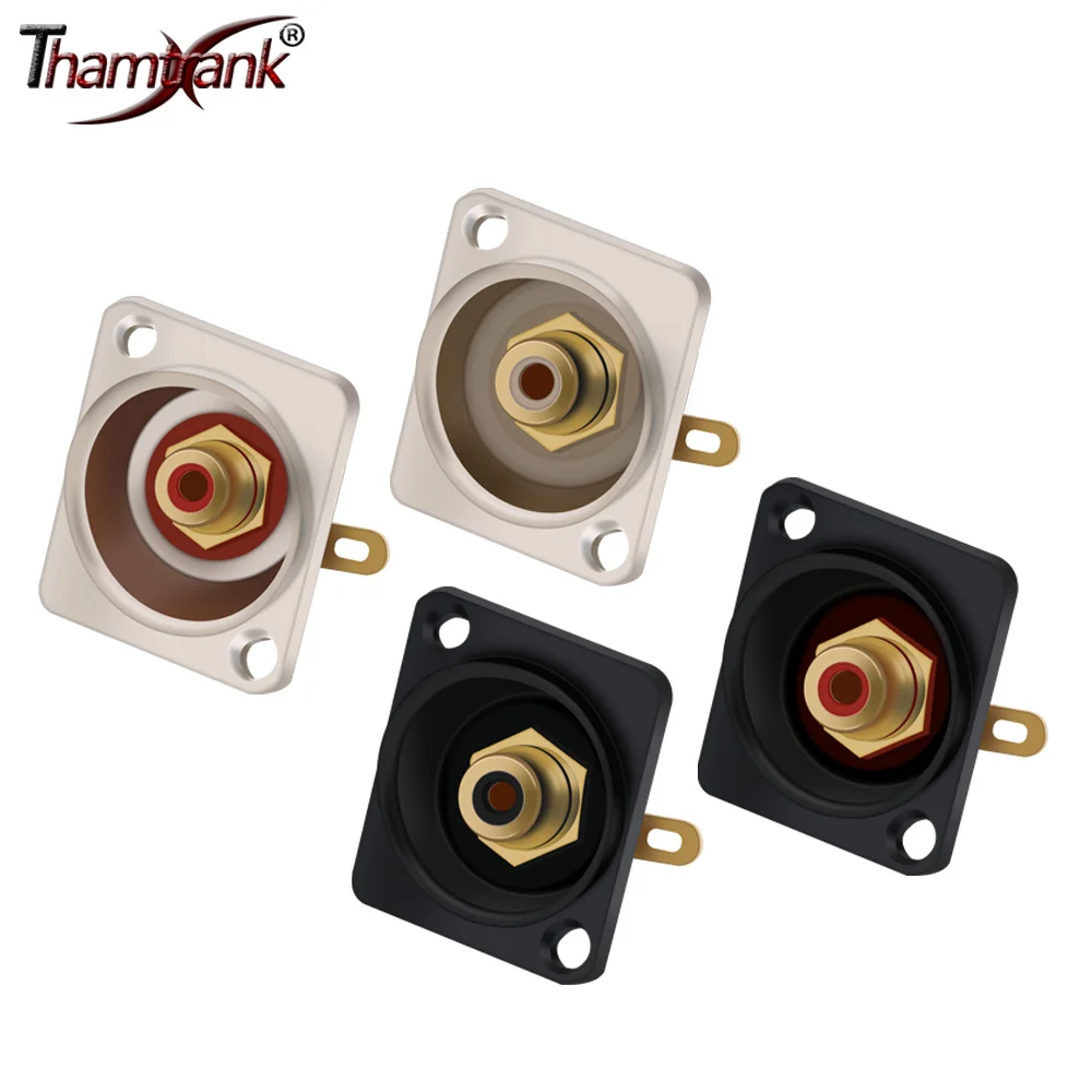 1pc D Type RCA Female Panel Mount Chassis Soldering Jack Socket Speaker Terminal Wire Connector Zinc Alloy