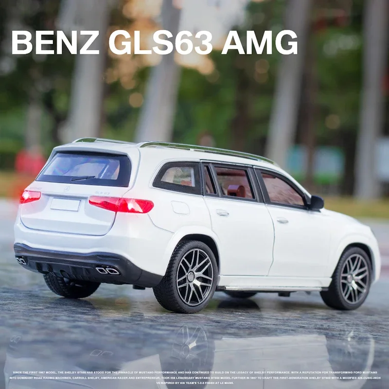 1:24 Mercedes-Benz GLS63 AMG Alloy Model Car SUV Vehicle Diecast Metal Car Simulation Sound & Light Toys For Children Kids Gifts