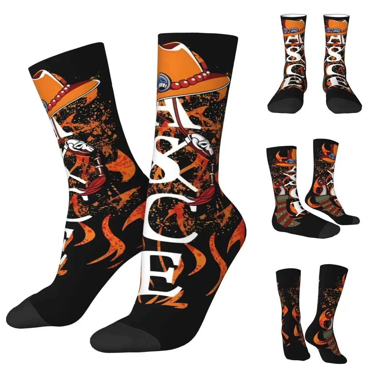 Japanese Anime High elasticity polyester fiber cosy Unisex Windproof Happy 3D printing Socks