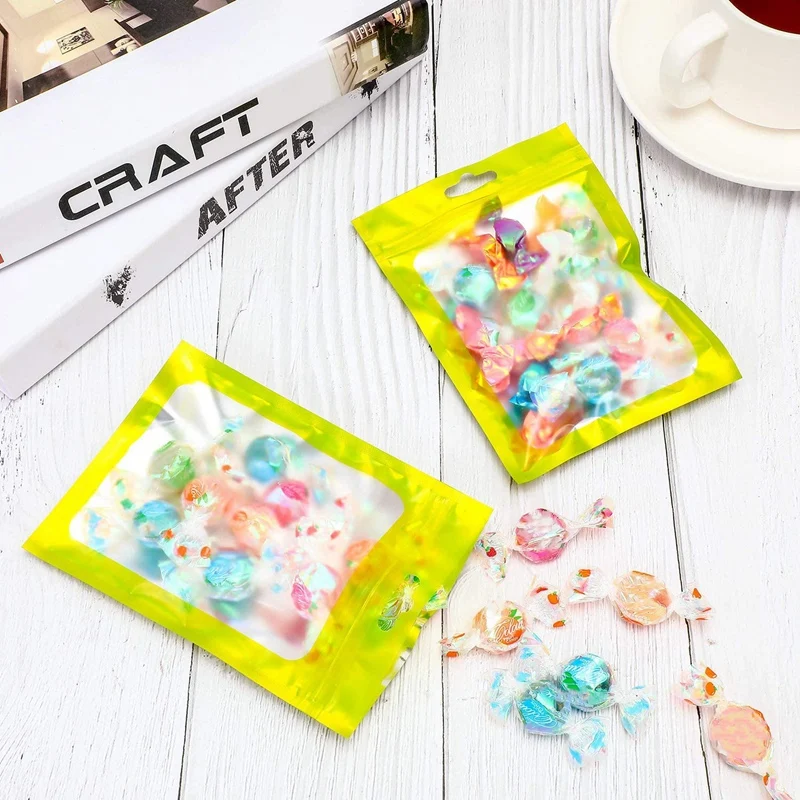 100 Pcs Resealable Food Storage Bags With Clear Pouch For Food Sealing