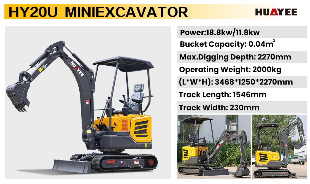 Mini-Bagger, 1,8t, Kundenspezifisches Modell, Multifunktionaler Bagger, Kleiner Landwirtschaftlicher Raupenbagger, Geeignet für den Heimgebrauch – Detail 18