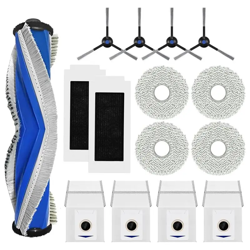 

ABMS-15PCS Vacuum Replacement Parts For ECOVACS T30 PRO OMNI DDX14 / YEEDI Pro+ Main Side Brush HEPA Filter Mop Dust Bag