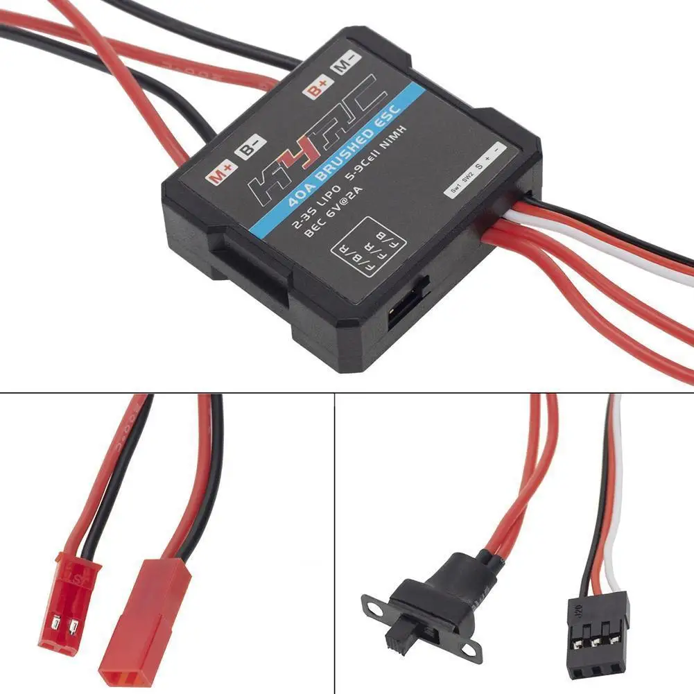 40A Brushed ESC Electronic Speed Controller for WPL C24 C34 MN D90 MN99S MN86S MN128 RC Car Upgrade Parts