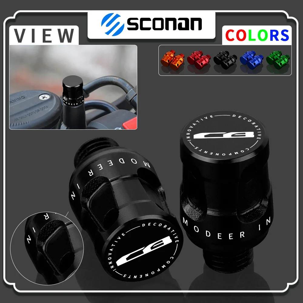 

For CB CB400SF CB650R CB650F CB1000R CB1100 Motorcycle Mirror Hole Plugs CNC Aluminum Bolt M10*1.25 Motorcycle Accessories