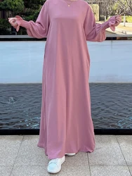 Eid mujeres musulmanas Abaya Marruecos vestido de fiesta Abayas elegante oración Abayas vestido de manga larga Ramadán Musulman Maxi Vestidos