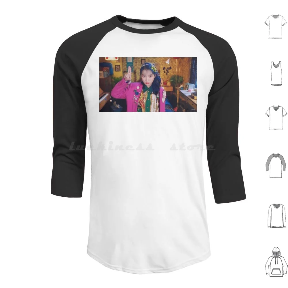 Iu Hoodie Cotton Long Sleeve Iu Jieun Kpop G Dragon Kwon Jiyong Blueming Bbibbi Dear Name Through The Night You And I