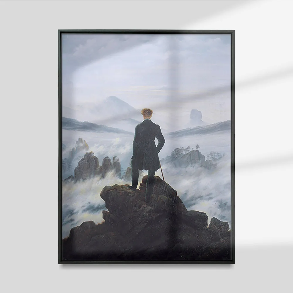 

The Hiker Above The Sea Of Frog Poster Caspar David Friedrich Print Art Landscape Canvas Painting Living Room Decor Wall Picture