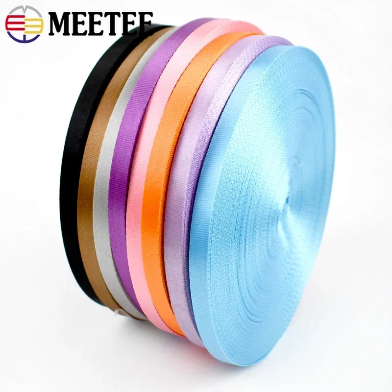 45Meters 10-20mm Nylon Webbing for Straps Bag By The Meter Belt Ribbon Bands Bias Tape Clothing DIY Sewing Accessories