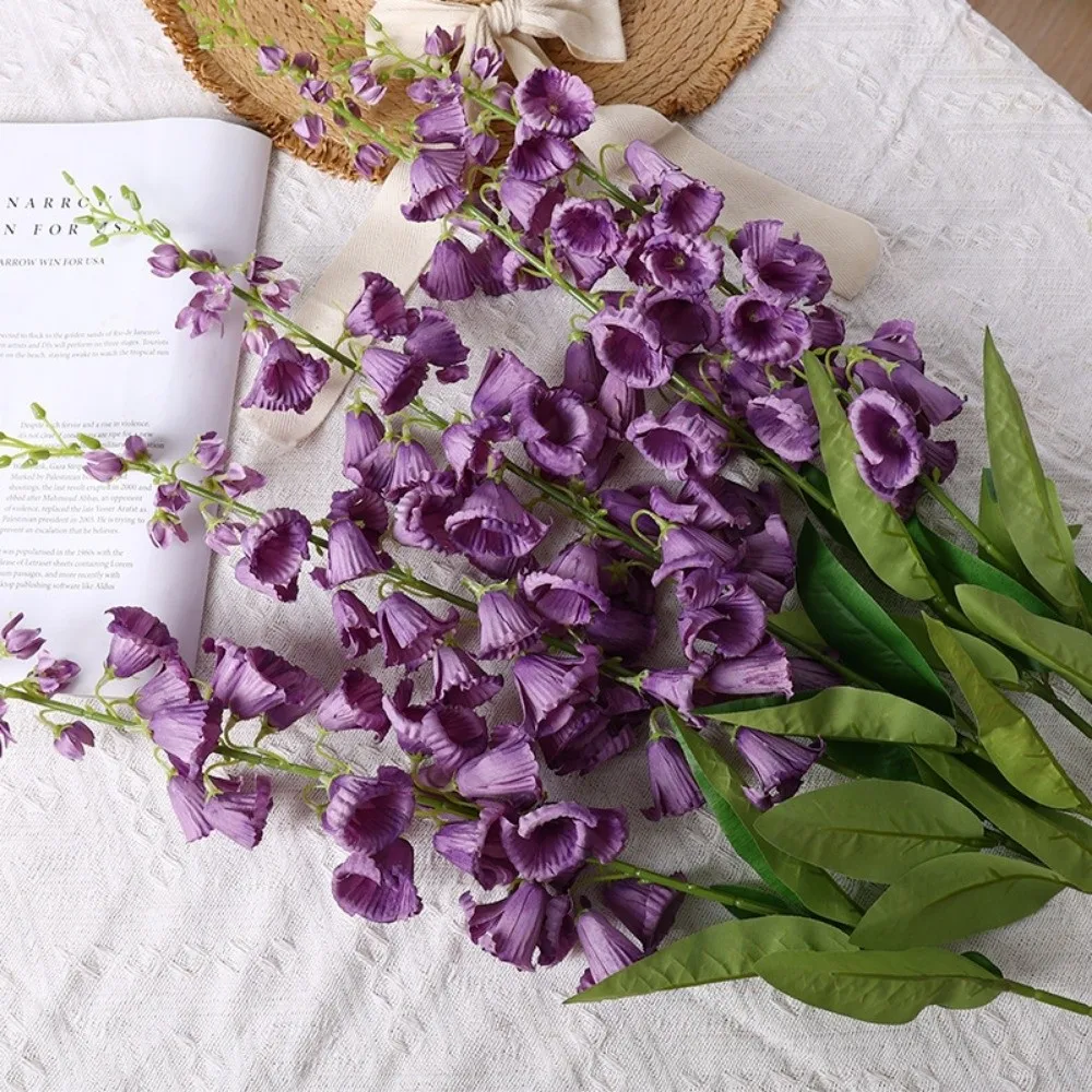 New Long Stem Artificial Lily Valley Decorative Silk Fake Flower Long Branches Artificial Faux Plants Floral Arrangement