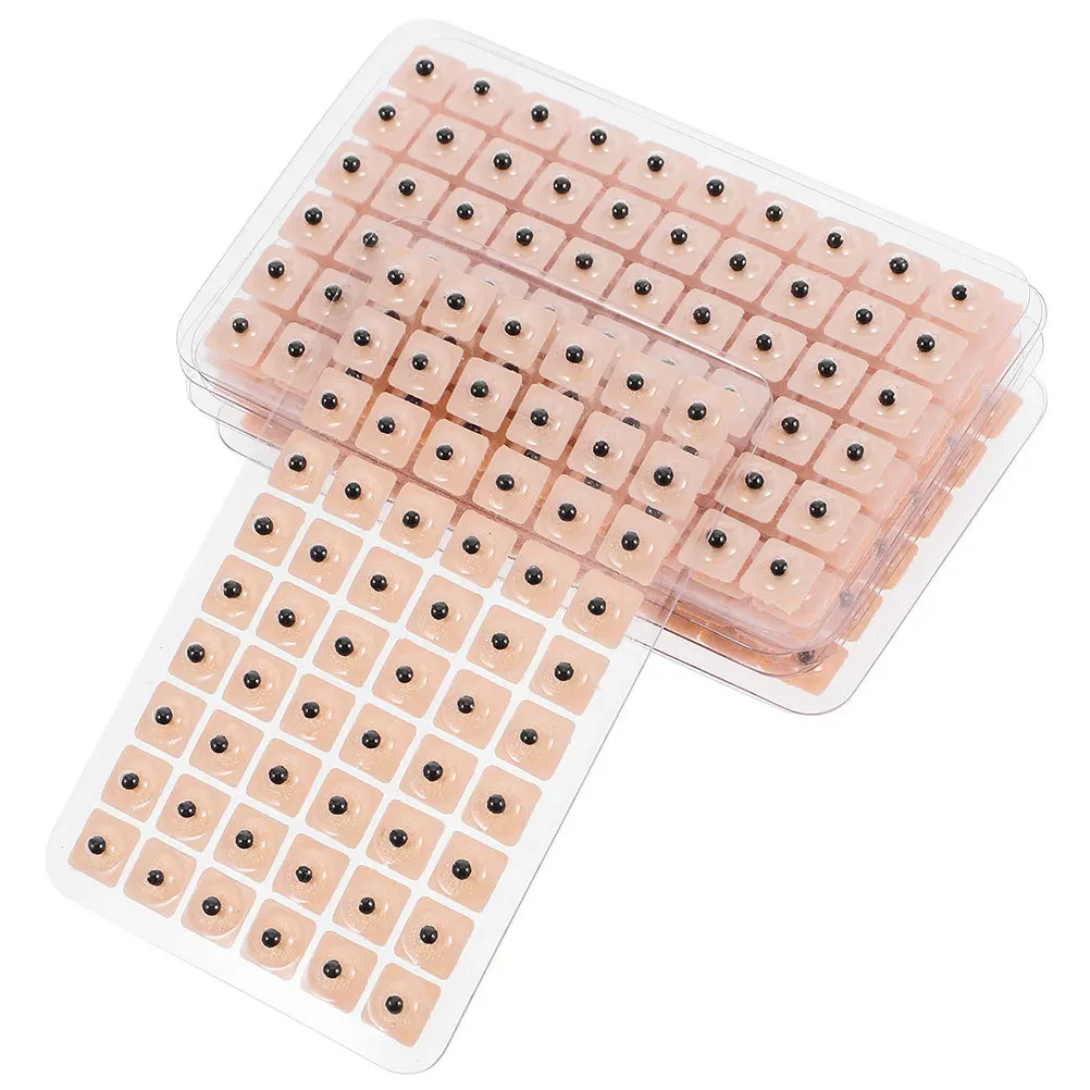 رقع الضغط الإبري للأذن للاستعمال مرة واحدة، 20 ورقة من ملصقات فول الأذن، استخدام طويل الأمد، حجم صغير، الضغط المتكرر، مناسب لمختلف الأشخاص