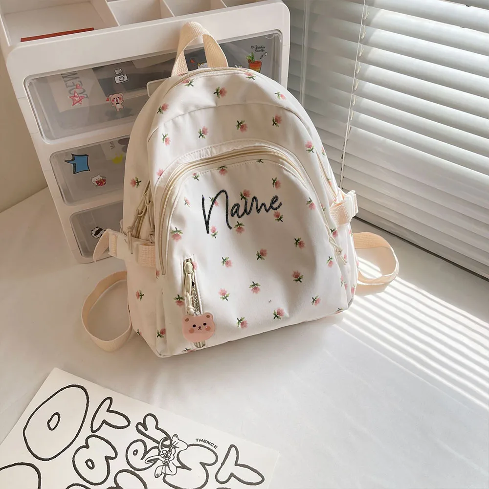 Personalized Girls Mini Backpack Elementary School Backpack Pink Blue Embroidered Your Name Outgoing Travel Bags Gift Backpacks