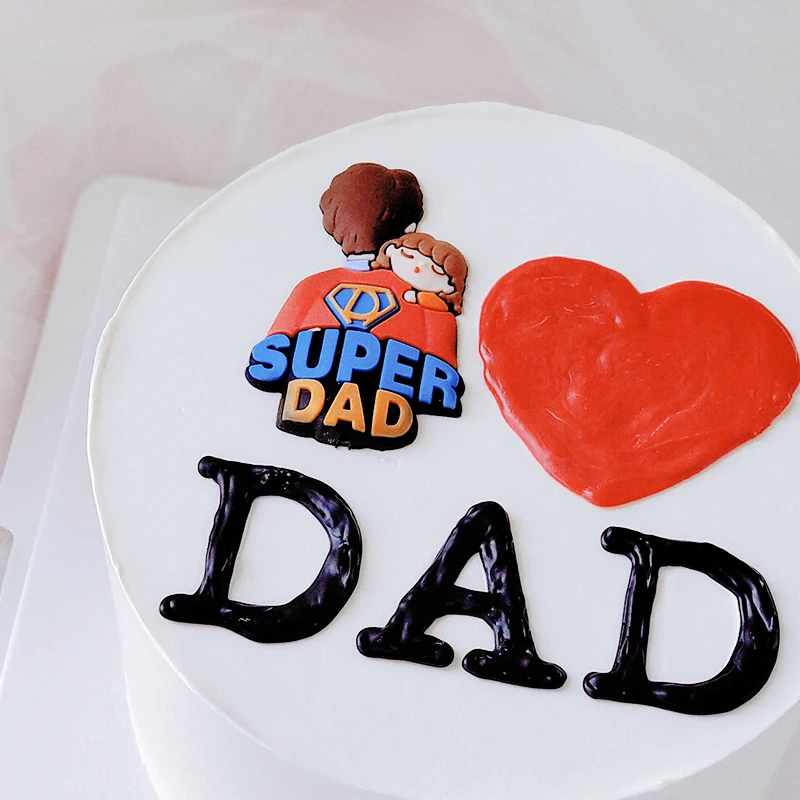 Super Dad Cake Topper Love Dad Father Birthday Cake Topper for Father\'s day Daddy Birthday Party Cake Decorations Gifts