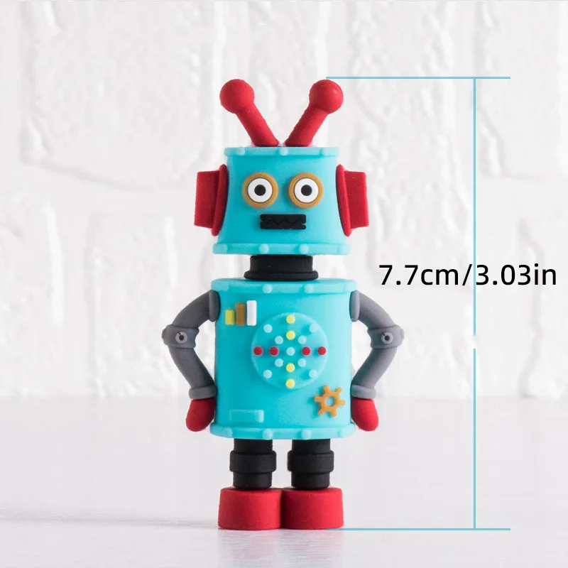 Roboter Gear Cake Topper Interaktive Roboter Dekor Alles Gute zum Geburtstag Jungen Party Cupcake DIY Roboter Thema Dekorationen Party Supplies – Detail 11