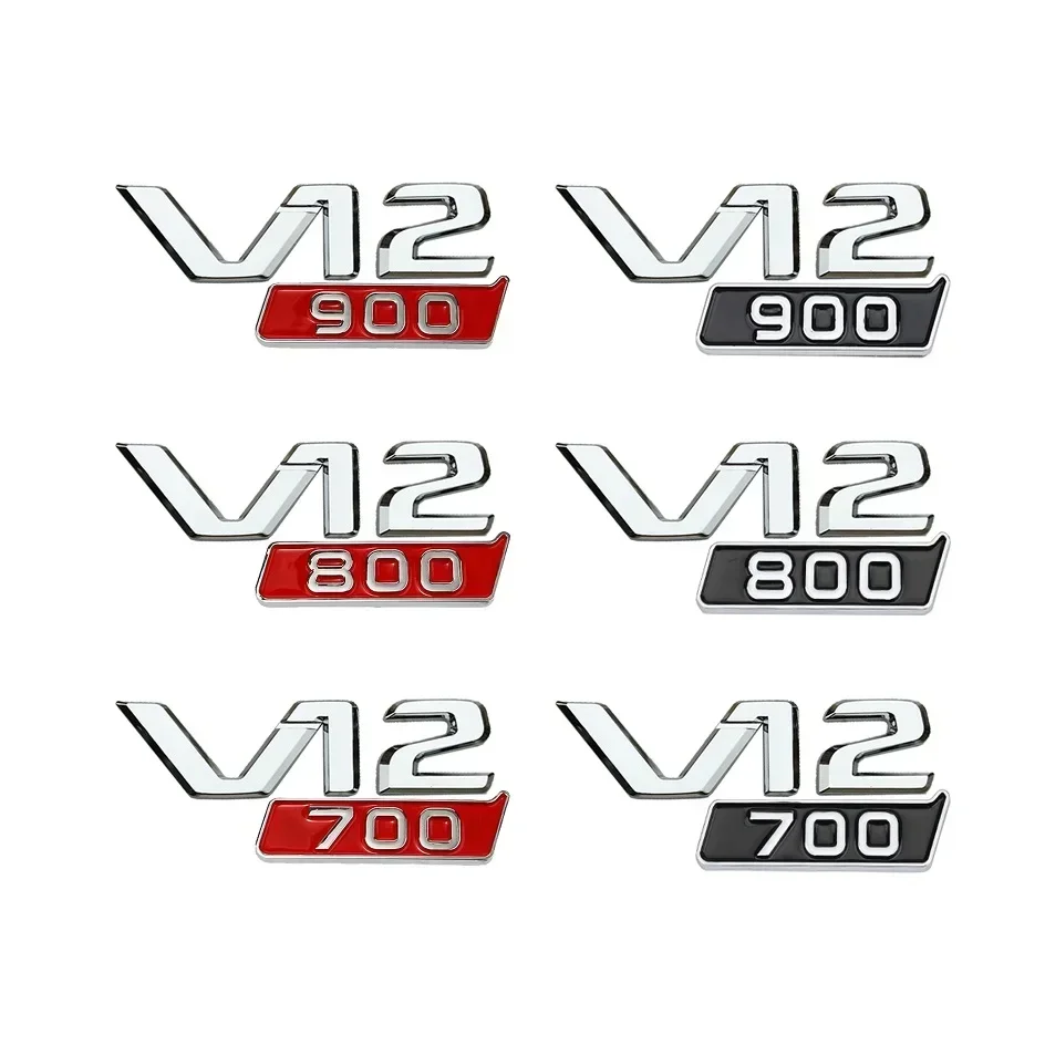 3D ABS Letters V12 700 800 900 Car Trunk Fender Logo Badge Emblem Decals Sticker For Benz Brabus G Class G63 G700 G800 G900 G500