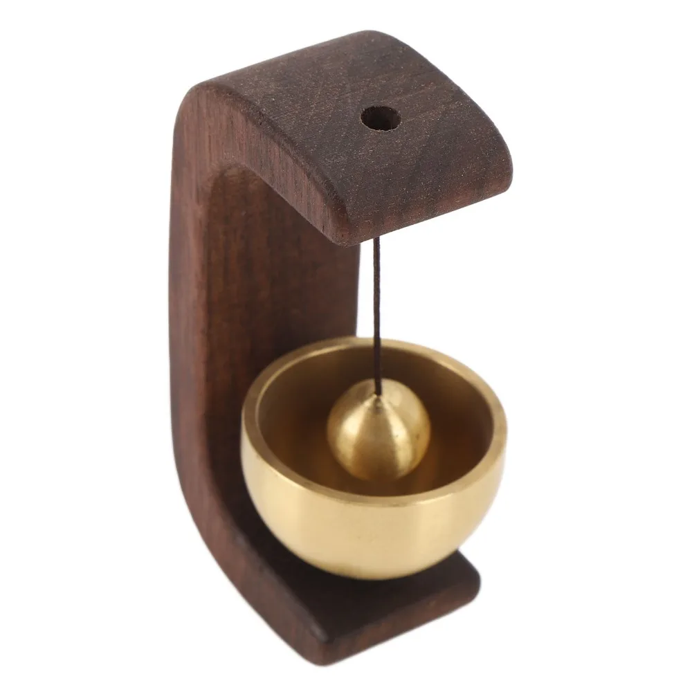 2pcs Pleasant Self-Adhesive Wooden Doorbell C-Shape Design Wood Chime Shopkeepers Bell Hanging Door Bell For Home Garden