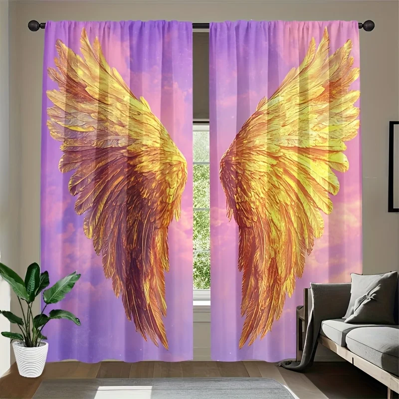 2Pcs Curtains Featu…
