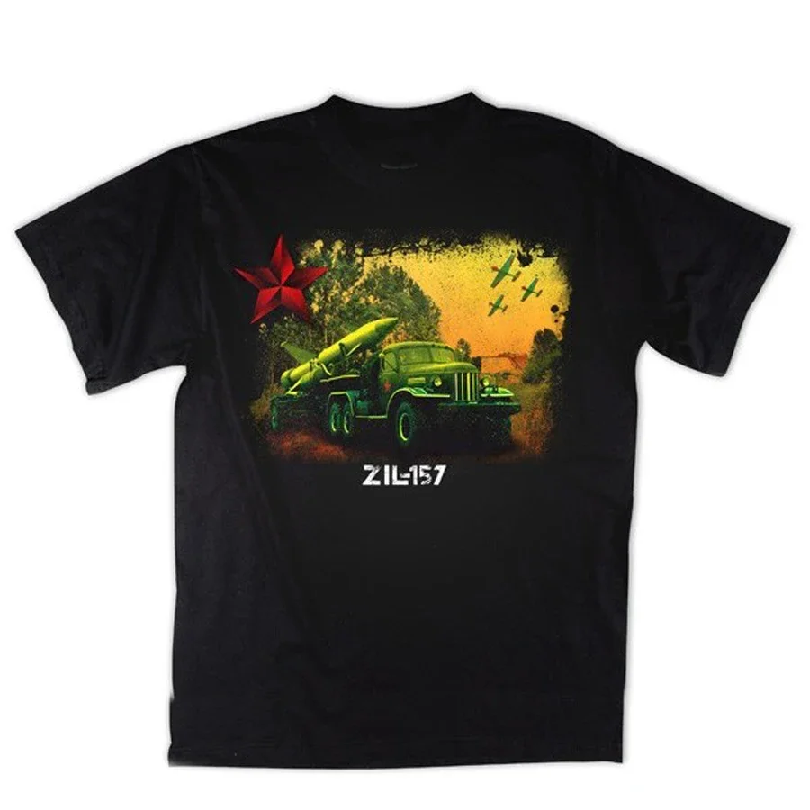 Soviet ZIL-157 Multipurpose Military Truck T Shirt Short Sleeve Casual 100% Cotton O-Neck Summer Mens Tshirt