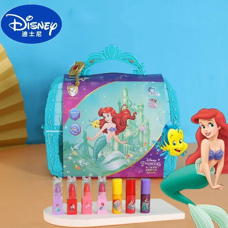 New Disney girls mermaid princess real elsa Cosmetics Make up set Beauty makeup box con scatola originale regalo per bambini