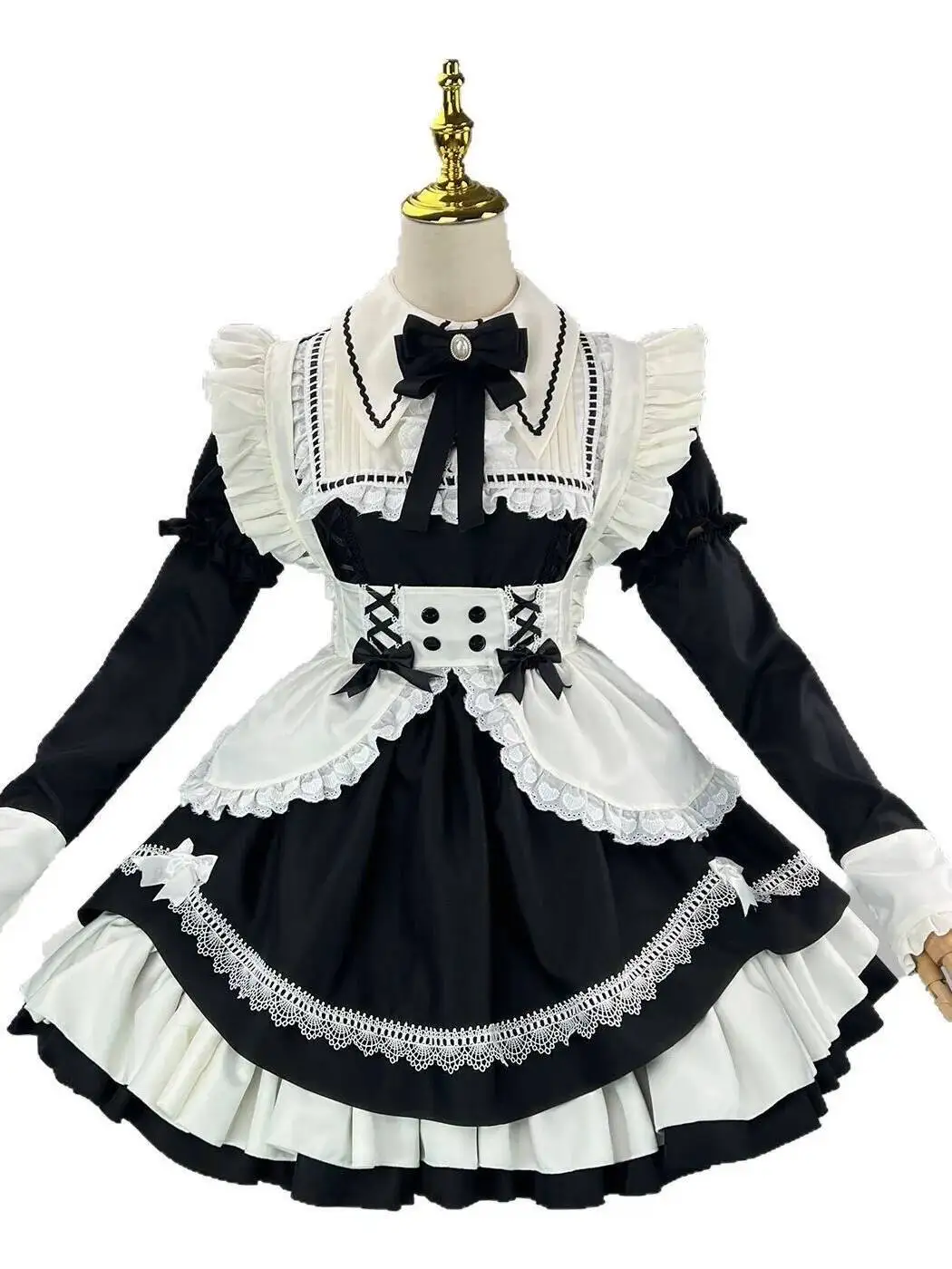 كوس كامل النتيجة خادمة كوس زي انفصال الأكمام لوليتا فستان أداء زي الإنترنت المشاهير البث المباشر زي