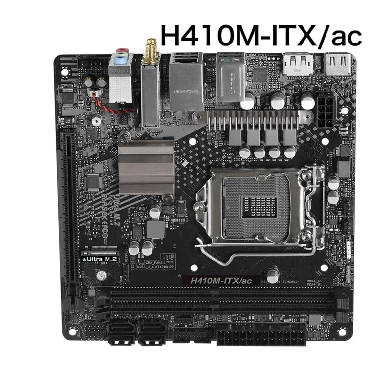 For ASROCK H410M-ITX/ac Desktop Motherboard H410M-ITX/AC LGA 1200 DDR4 Mainboard 100% Tested OK Fully Work