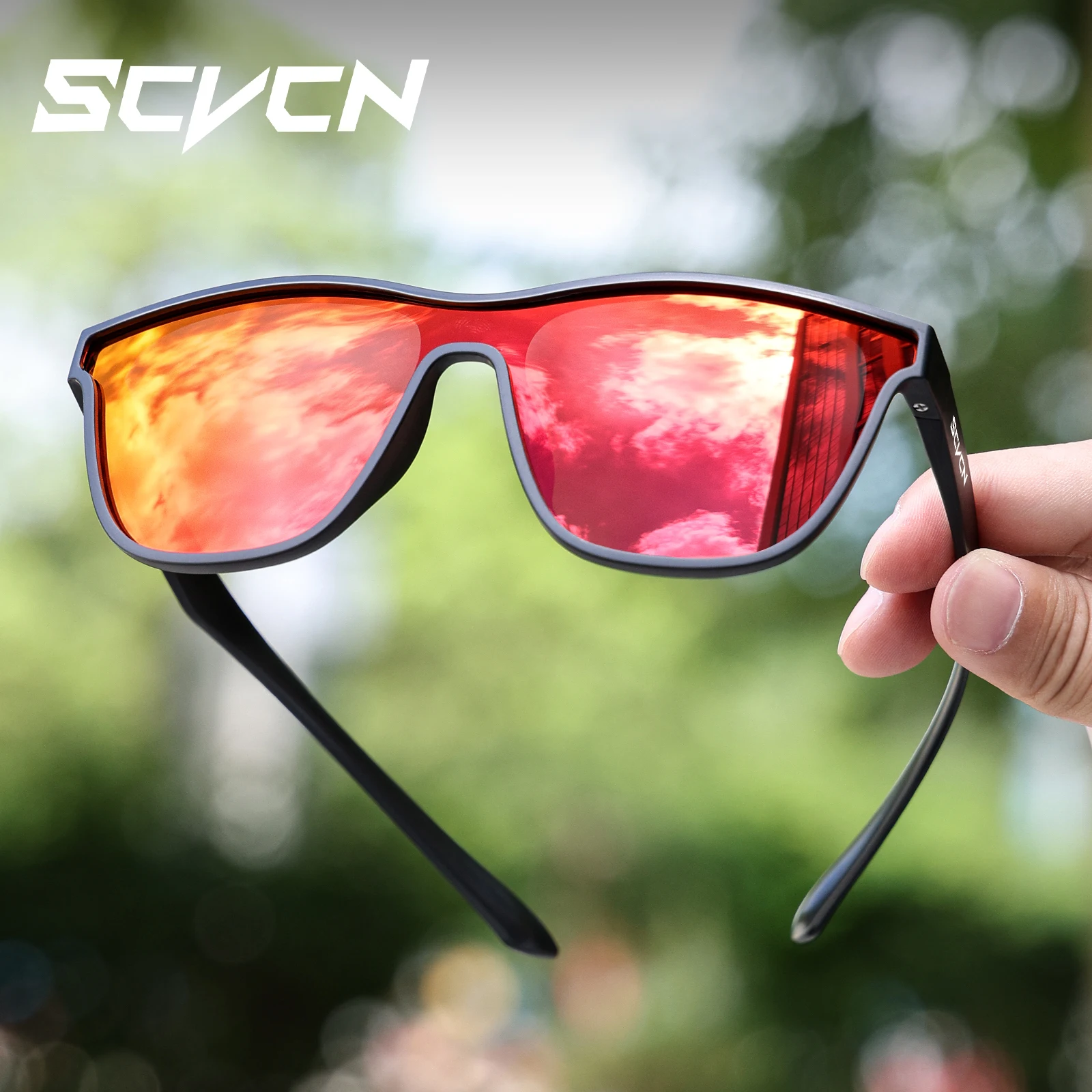 

SCVCN поляризационные солнцезащитные очки для рыбалки, модные уличные повседневные солнцезащитные очки для пешего туризма, спортивные очки для бега, MTB велосипедные очки