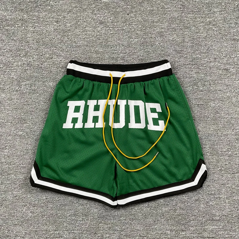2026 Summer RHUDE Casual Shorts High Quality Print Mesh Quick Dry Breathable Shorts