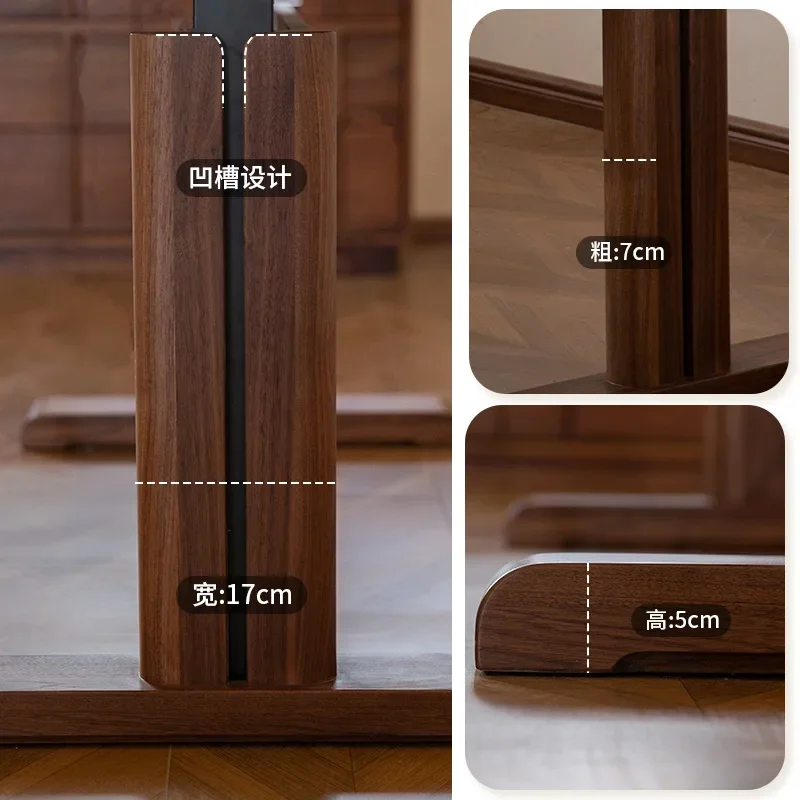 Walnut all solid wood electric lifting desk desk household electricity