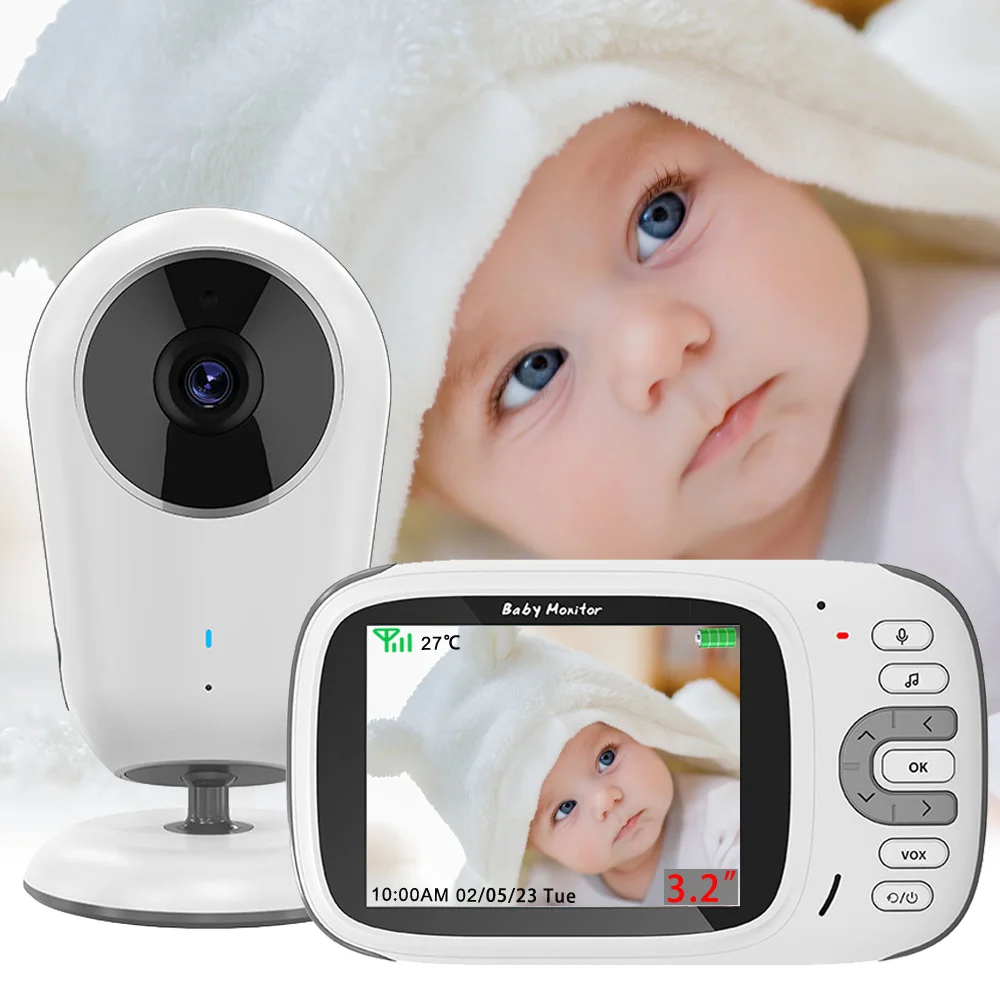 

Baby Monitor Wireless Video New 3.2 inch Intercom Temperature Monitoring Babysitter Nanny Night Vision Security Camera Babyphone